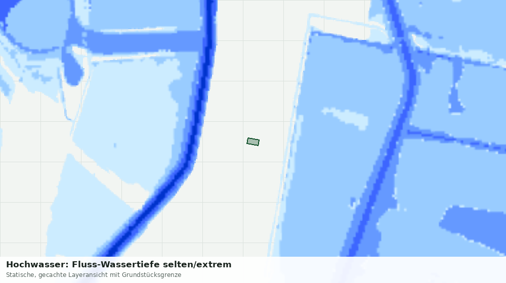 Statische Kartenansicht: Hochwasser: Fluss-Wassertiefe selten/extrem