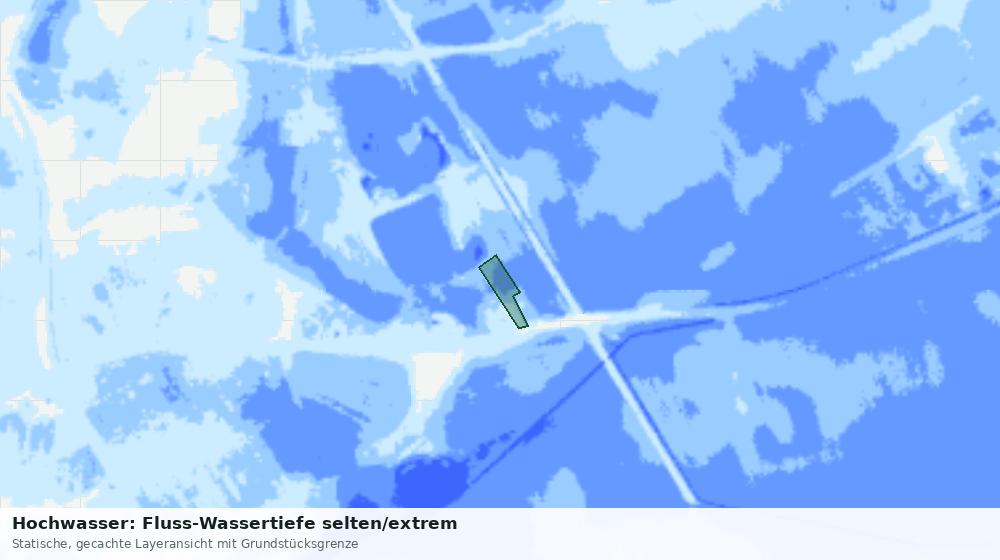 Statische Kartenansicht: Hochwasser: Fluss-Wassertiefe selten/extrem
