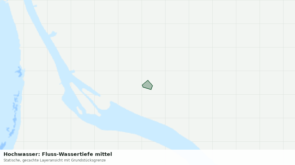 Statische Kartenansicht: Hochwasser: Fluss-Wassertiefe mittel