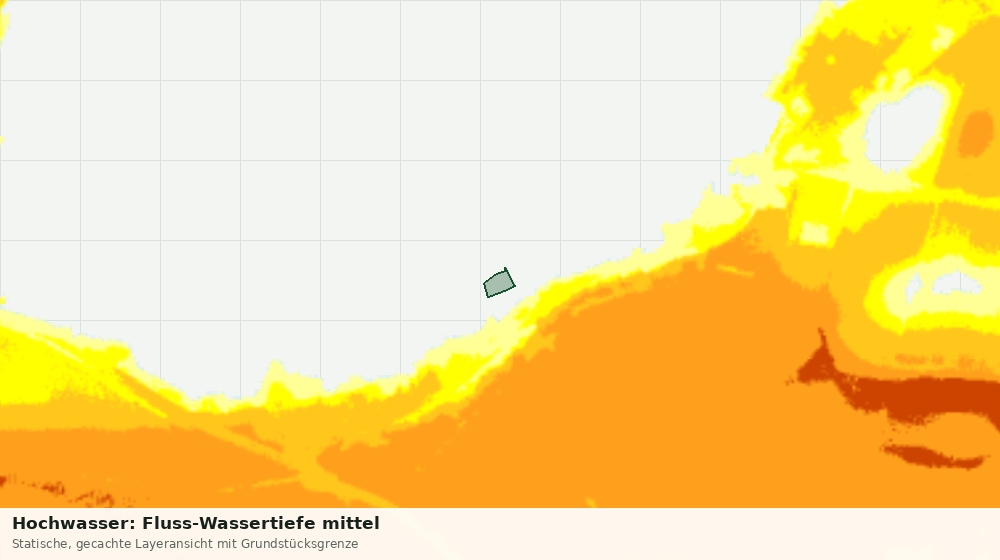 Statische Kartenansicht: Hochwasser: Fluss-Wassertiefe mittel