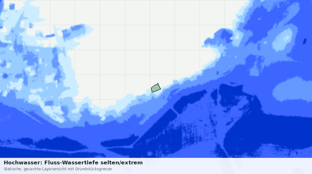 Statische Kartenansicht: Hochwasser: Fluss-Wassertiefe selten/extrem