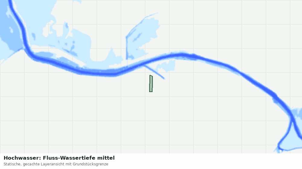 Statische Kartenansicht: Hochwasser: Fluss-Wassertiefe mittel