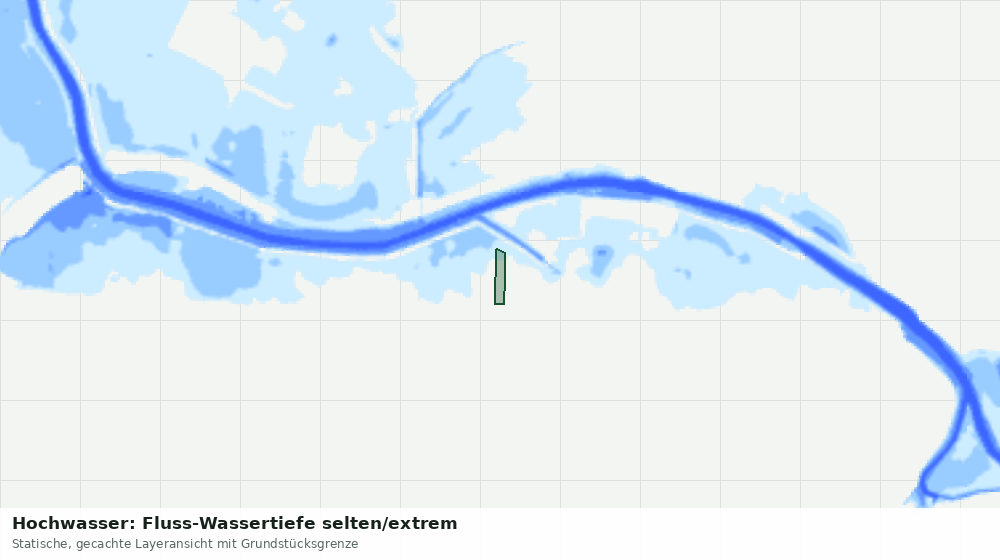 Statische Kartenansicht: Hochwasser: Fluss-Wassertiefe selten/extrem
