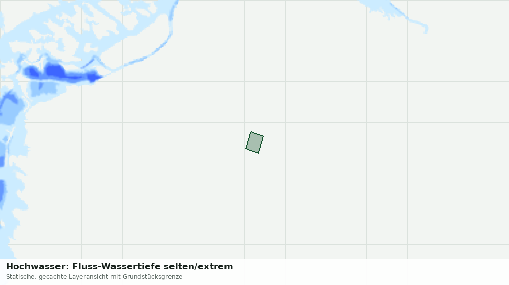 Statische Kartenansicht: Hochwasser: Fluss-Wassertiefe selten/extrem