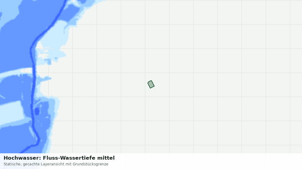 Statische Kartenansicht: Hochwasser: Fluss-Wassertiefe mittel