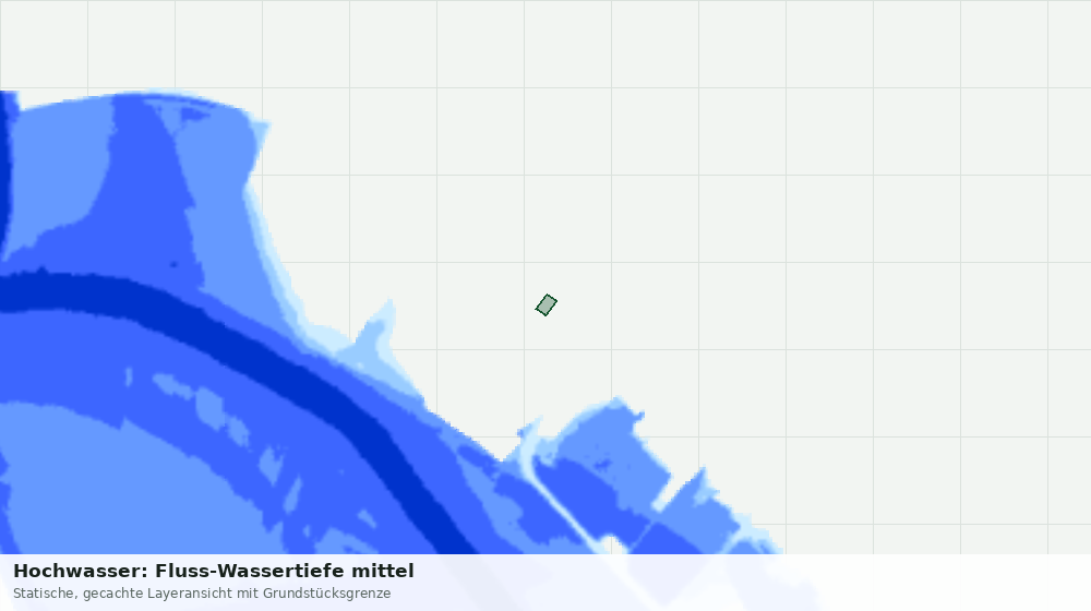 Statische Kartenansicht: Hochwasser: Fluss-Wassertiefe mittel
