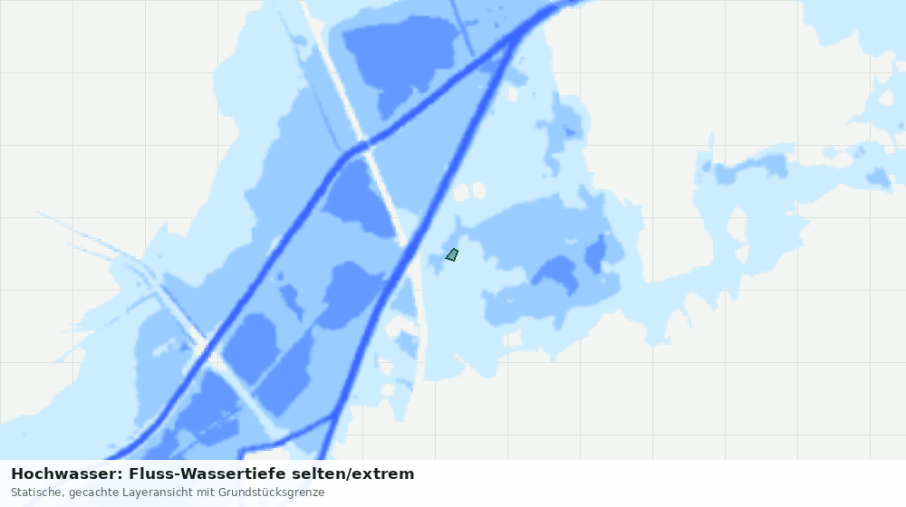 Statische Kartenansicht: Hochwasser: Fluss-Wassertiefe selten/extrem