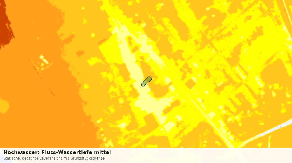 Statische Kartenansicht: Hochwasser: Fluss-Wassertiefe mittel