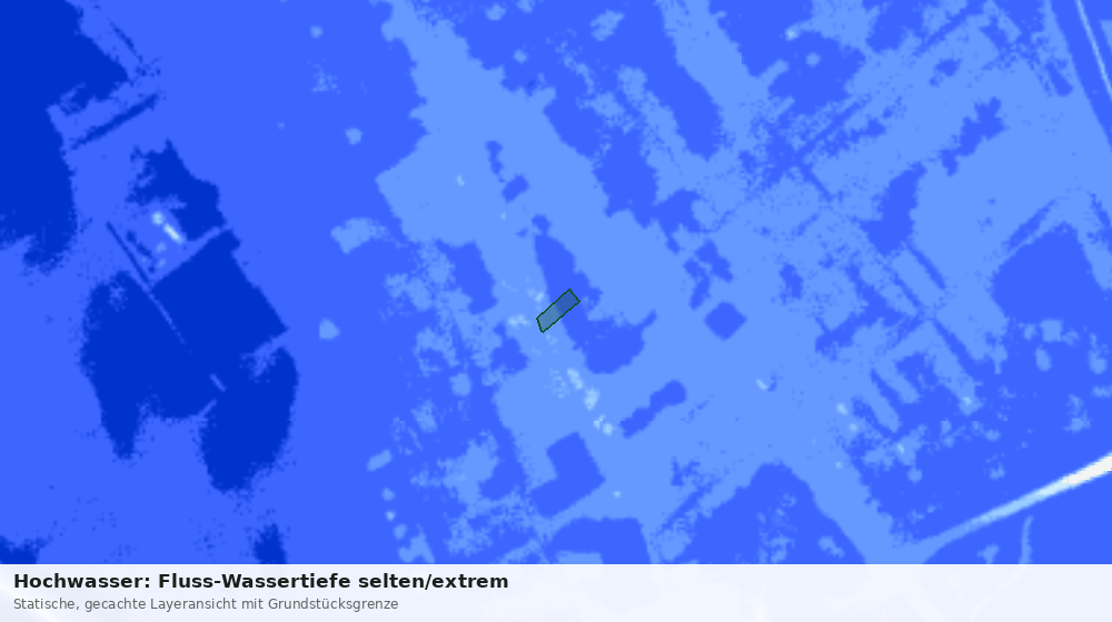 Statische Kartenansicht: Hochwasser: Fluss-Wassertiefe selten/extrem