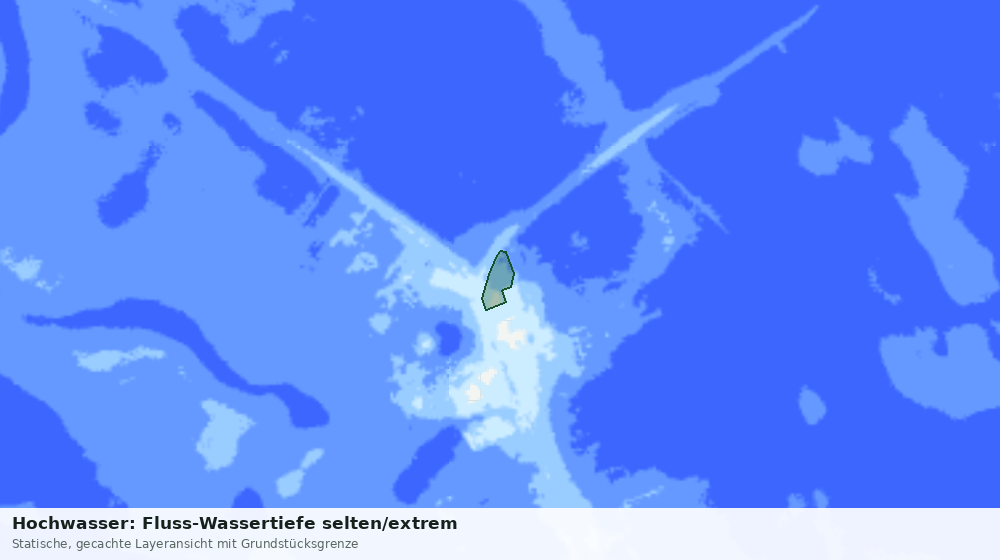 Statische Kartenansicht: Hochwasser: Fluss-Wassertiefe selten/extrem