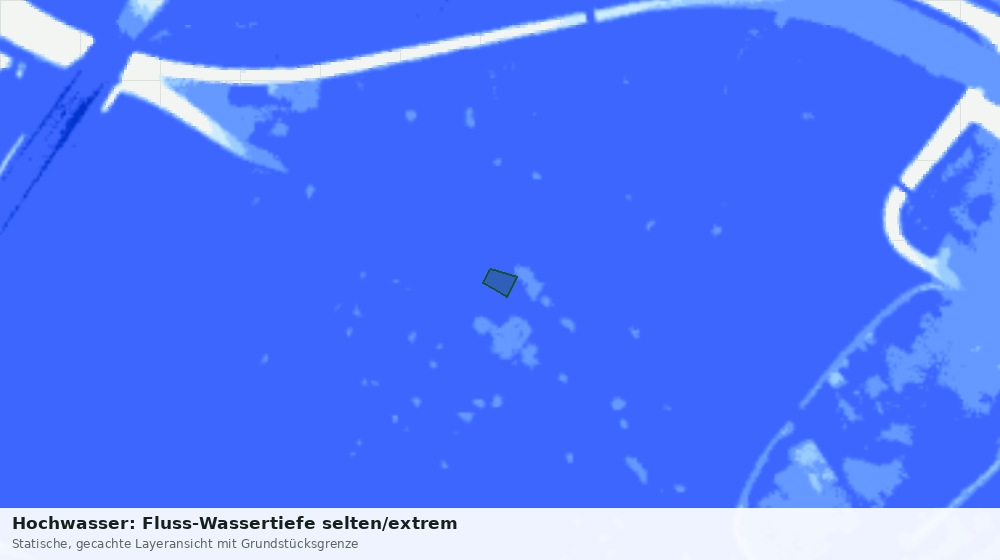 Statische Kartenansicht: Hochwasser: Fluss-Wassertiefe selten/extrem