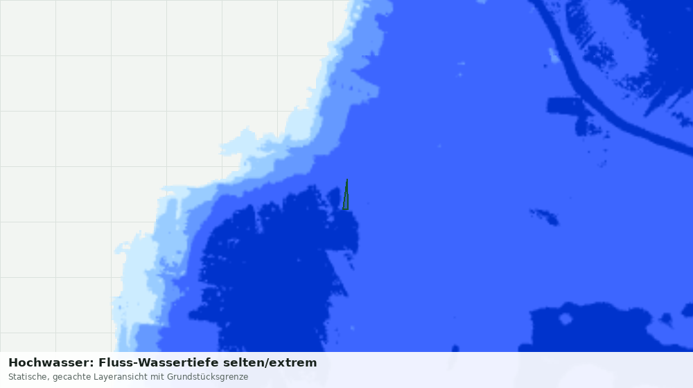 Statische Kartenansicht: Hochwasser: Fluss-Wassertiefe selten/extrem