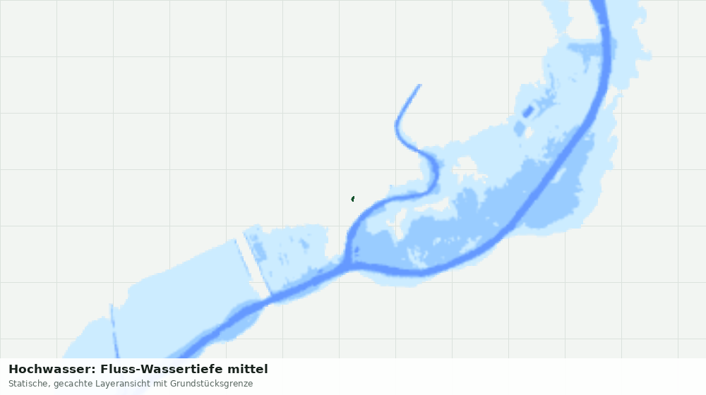 Statische Kartenansicht: Hochwasser: Fluss-Wassertiefe mittel