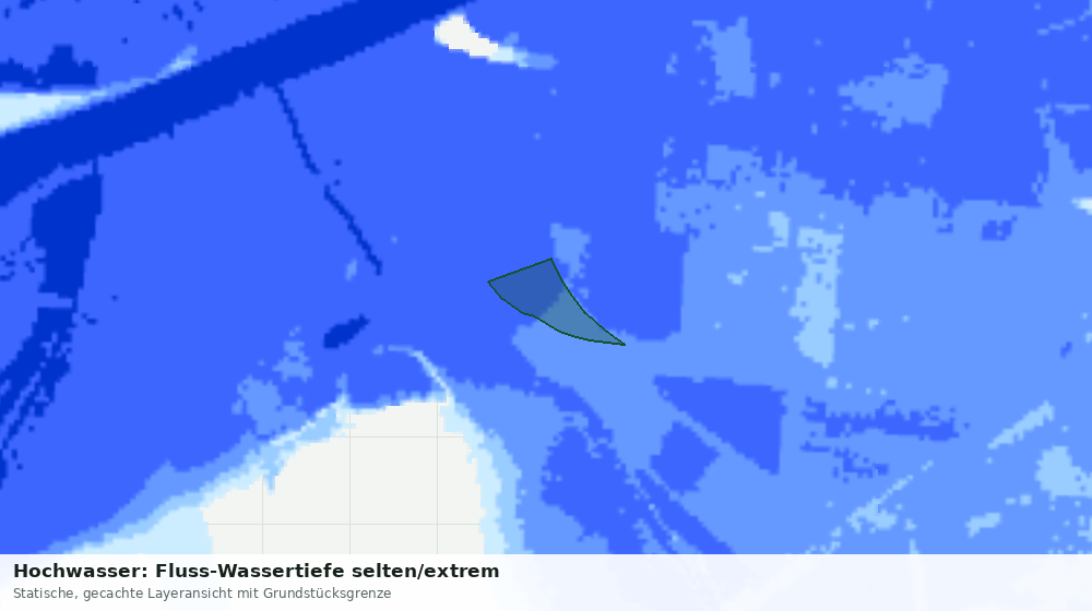 Statische Kartenansicht: Hochwasser: Fluss-Wassertiefe selten/extrem