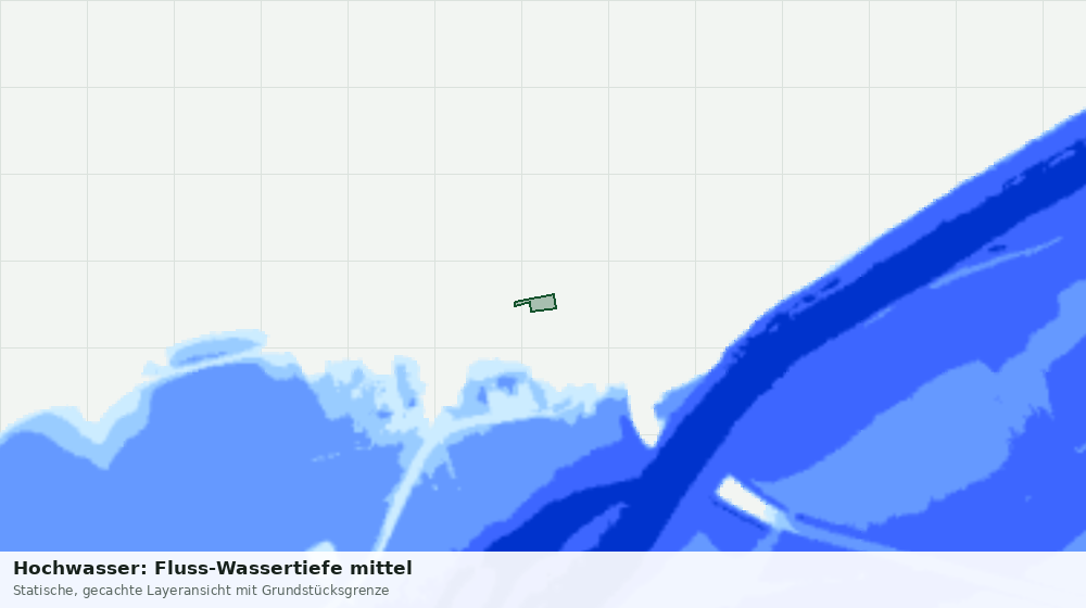 Statische Kartenansicht: Hochwasser: Fluss-Wassertiefe mittel
