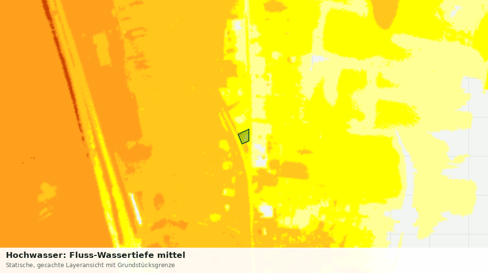 Statische Kartenansicht: Hochwasser: Fluss-Wassertiefe mittel