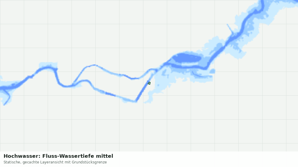 Statische Kartenansicht: Hochwasser: Fluss-Wassertiefe mittel
