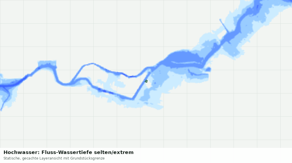 Statische Kartenansicht: Hochwasser: Fluss-Wassertiefe selten/extrem