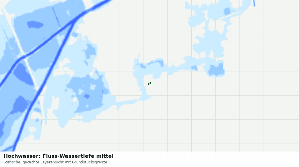 Statische Kartenansicht: Hochwasser: Fluss-Wassertiefe mittel