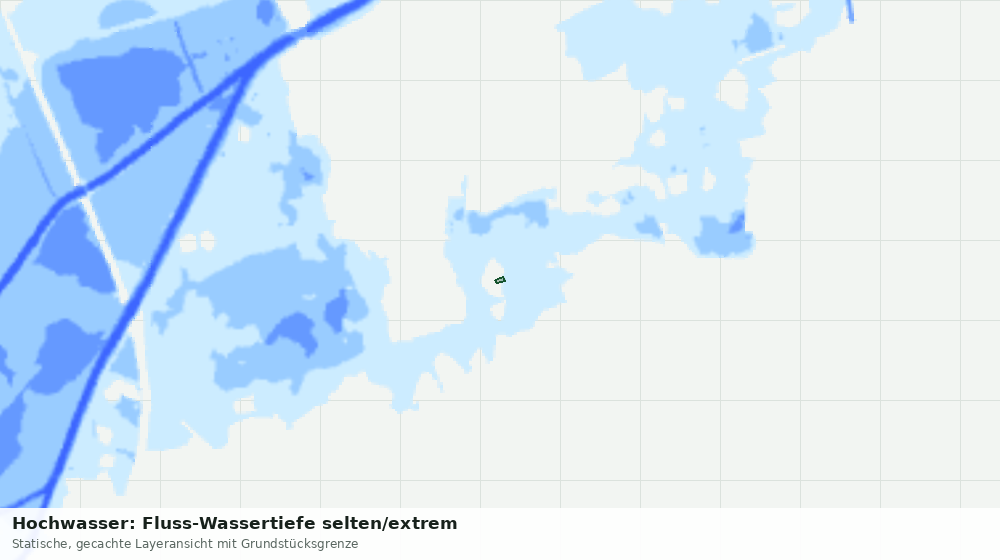 Statische Kartenansicht: Hochwasser: Fluss-Wassertiefe selten/extrem