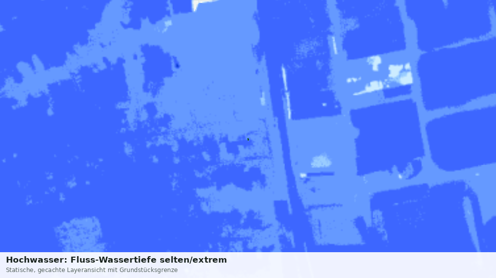 Statische Kartenansicht: Hochwasser: Fluss-Wassertiefe selten/extrem