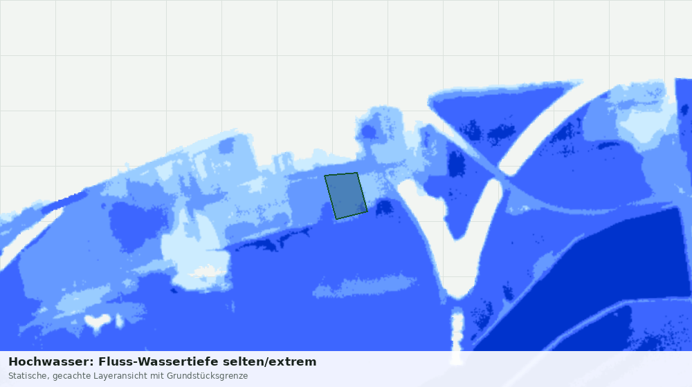 Statische Kartenansicht: Hochwasser: Fluss-Wassertiefe selten/extrem