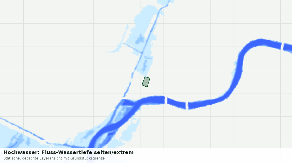 Statische Kartenansicht: Hochwasser: Fluss-Wassertiefe selten/extrem