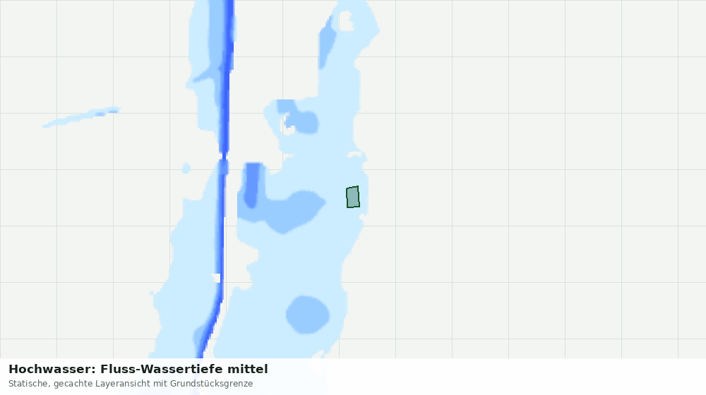 Statische Kartenansicht: Hochwasser: Fluss-Wassertiefe mittel