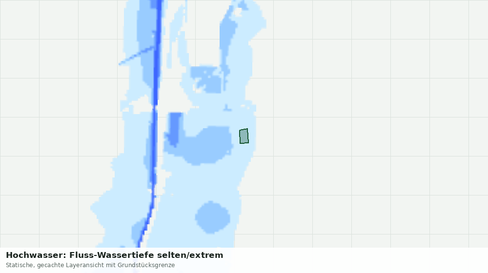 Statische Kartenansicht: Hochwasser: Fluss-Wassertiefe selten/extrem