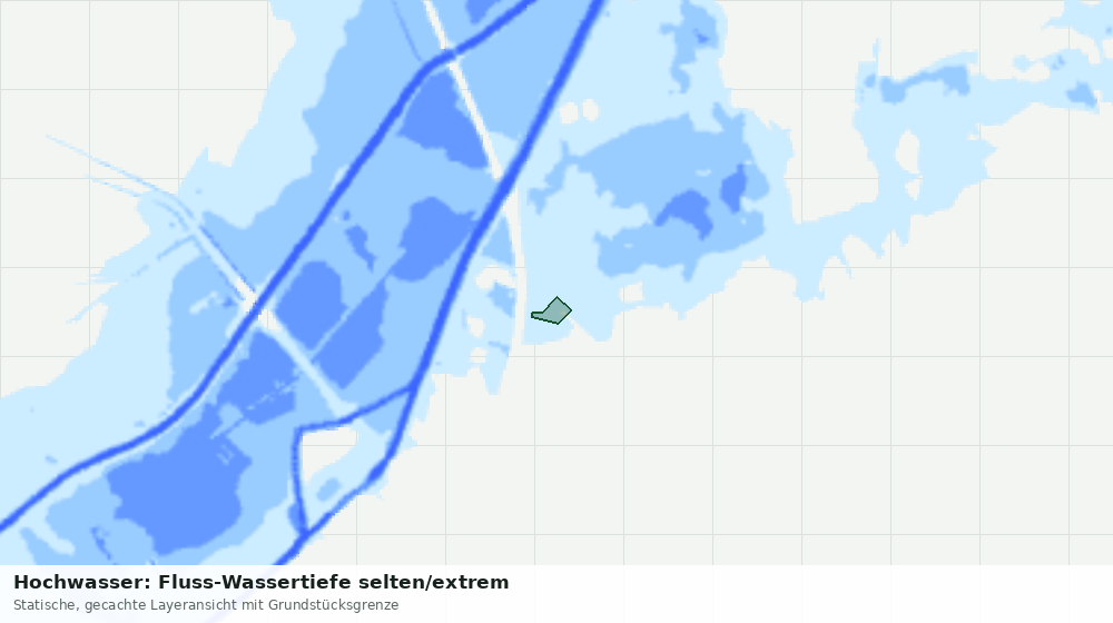 Statische Kartenansicht: Hochwasser: Fluss-Wassertiefe selten/extrem