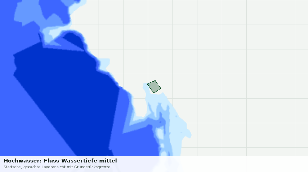 Statische Kartenansicht: Hochwasser: Fluss-Wassertiefe mittel