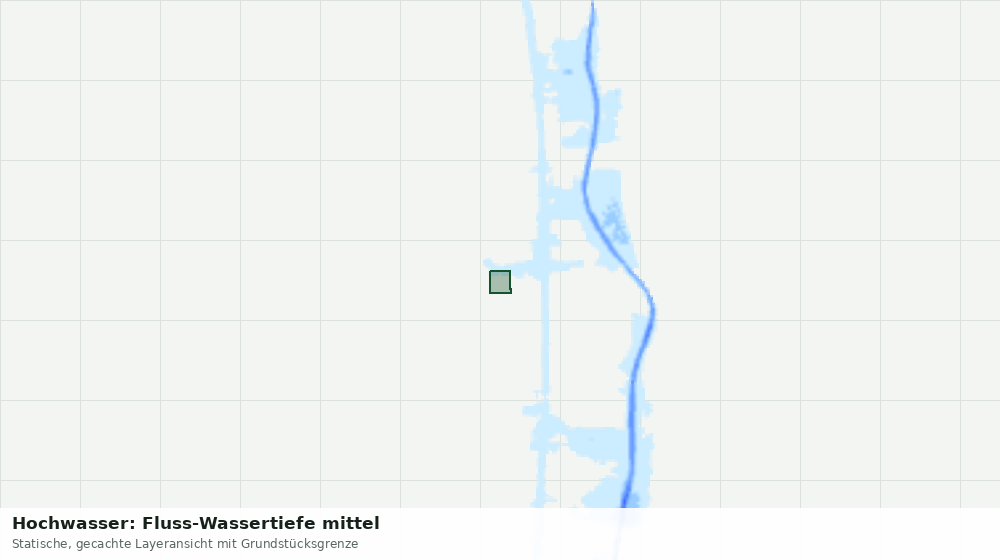 Statische Kartenansicht: Hochwasser: Fluss-Wassertiefe mittel