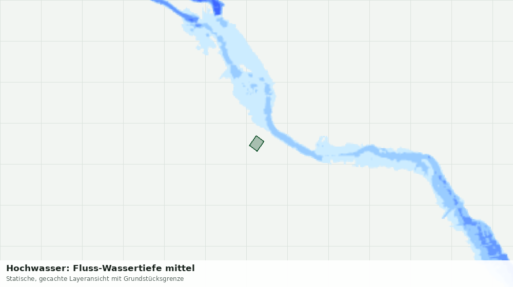 Statische Kartenansicht: Hochwasser: Fluss-Wassertiefe mittel