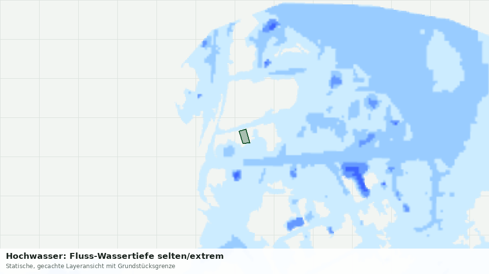 Statische Kartenansicht: Hochwasser: Fluss-Wassertiefe selten/extrem
