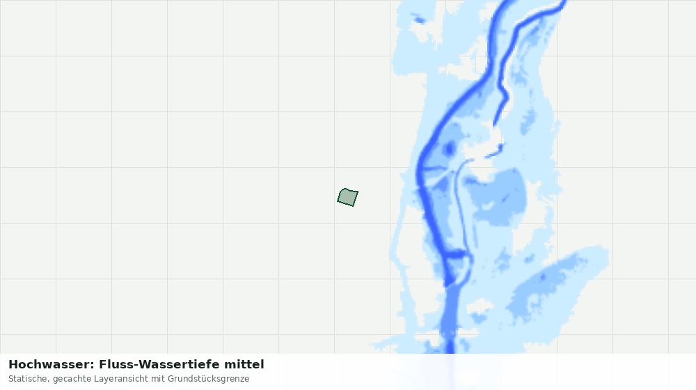Statische Kartenansicht: Hochwasser: Fluss-Wassertiefe mittel