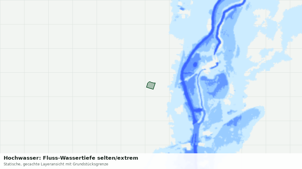 Statische Kartenansicht: Hochwasser: Fluss-Wassertiefe selten/extrem