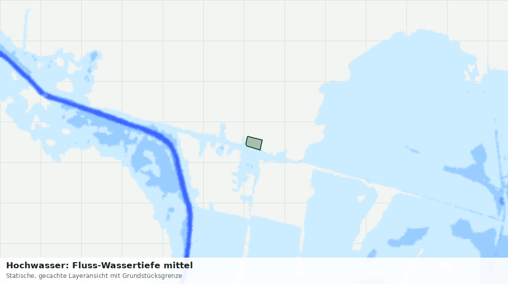 Statische Kartenansicht: Hochwasser: Fluss-Wassertiefe mittel