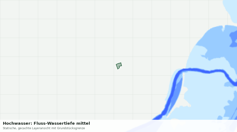 Statische Kartenansicht: Hochwasser: Fluss-Wassertiefe mittel