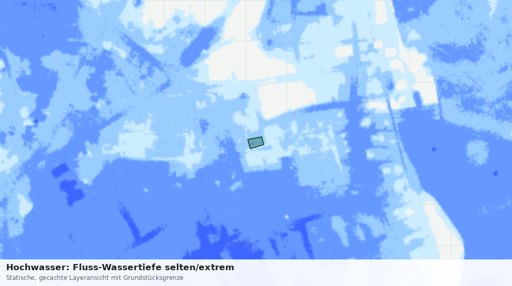 Statische Kartenansicht: Hochwasser: Fluss-Wassertiefe selten/extrem