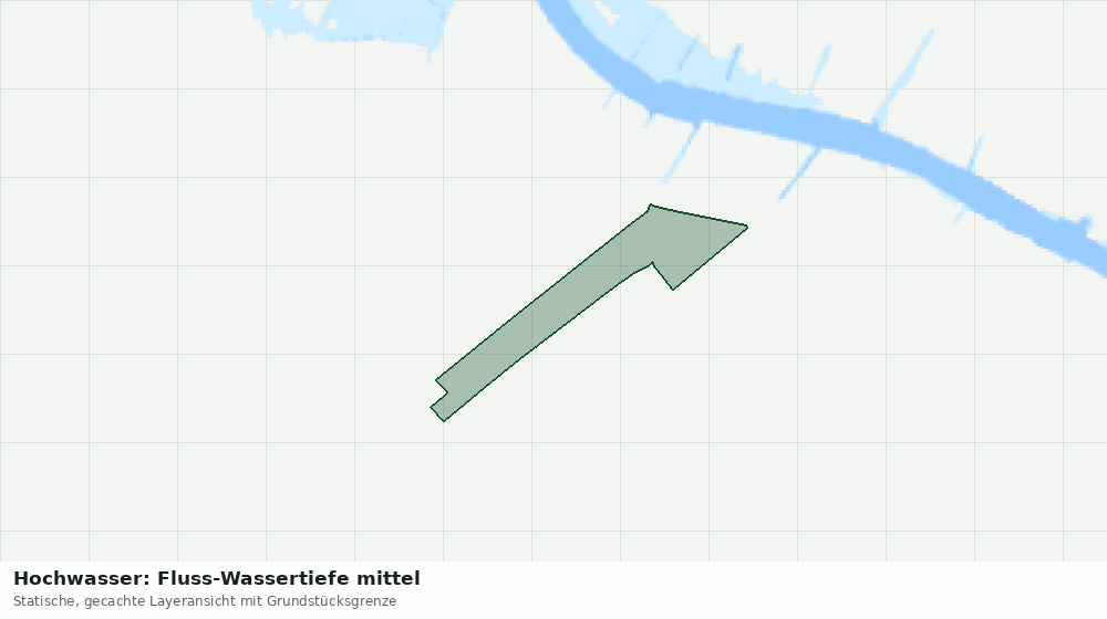 Statische Kartenansicht: Hochwasser: Fluss-Wassertiefe mittel