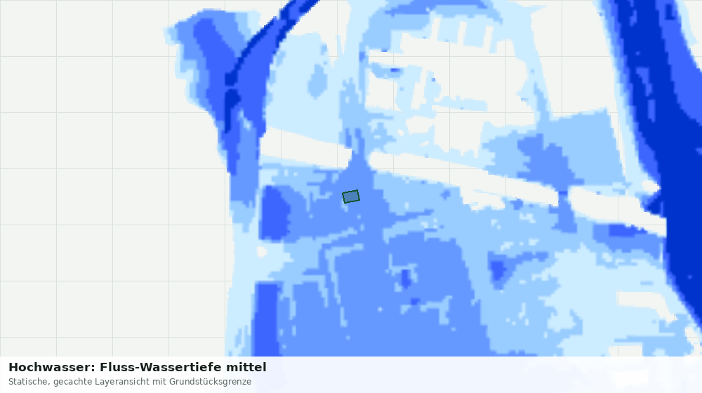 Statische Kartenansicht: Hochwasser: Fluss-Wassertiefe mittel