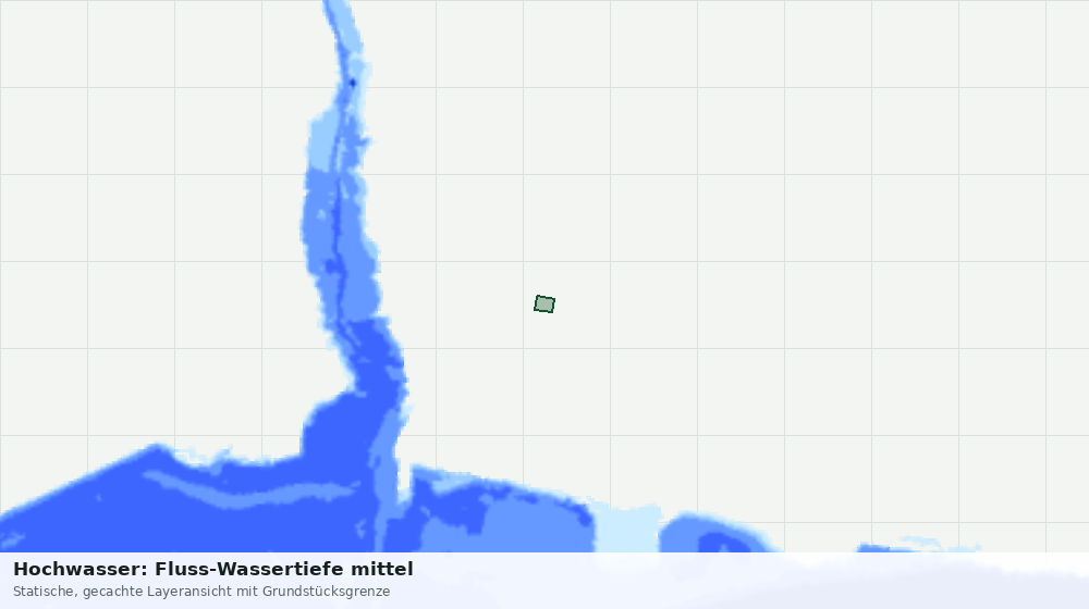 Statische Kartenansicht: Hochwasser: Fluss-Wassertiefe mittel