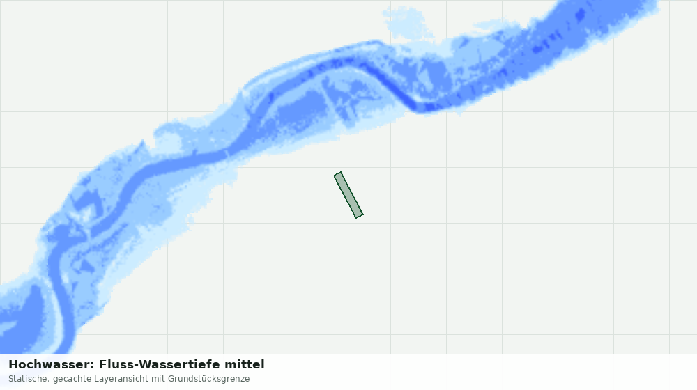 Statische Kartenansicht: Hochwasser: Fluss-Wassertiefe mittel