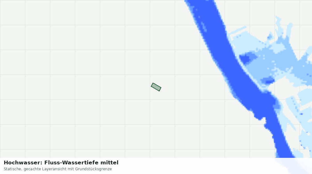 Statische Kartenansicht: Hochwasser: Fluss-Wassertiefe mittel