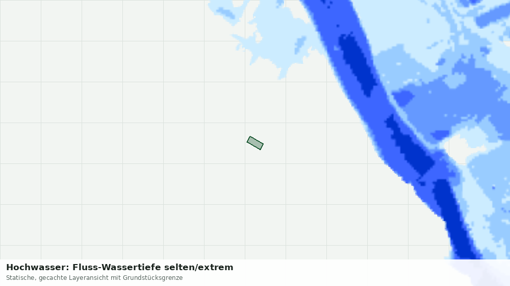 Statische Kartenansicht: Hochwasser: Fluss-Wassertiefe selten/extrem
