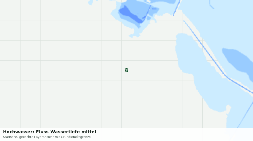 Statische Kartenansicht: Hochwasser: Fluss-Wassertiefe mittel
