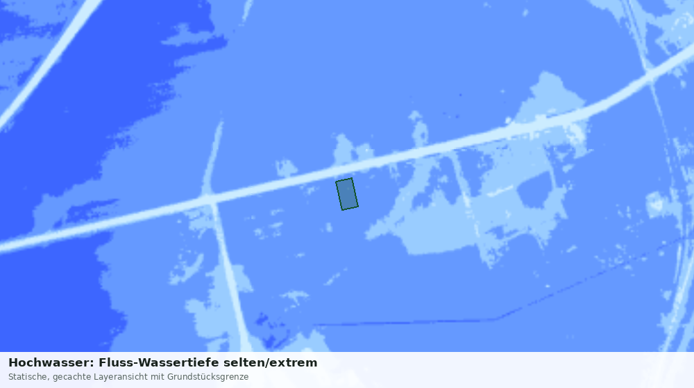 Statische Kartenansicht: Hochwasser: Fluss-Wassertiefe selten/extrem