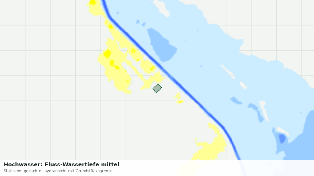 Statische Kartenansicht: Hochwasser: Fluss-Wassertiefe mittel