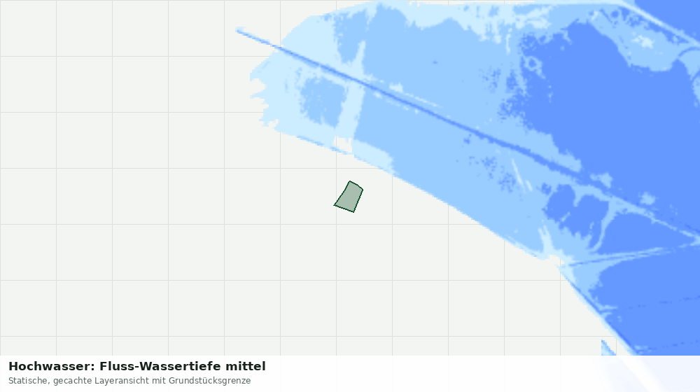 Statische Kartenansicht: Hochwasser: Fluss-Wassertiefe mittel