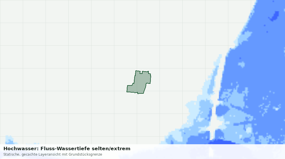 Statische Kartenansicht: Hochwasser: Fluss-Wassertiefe selten/extrem